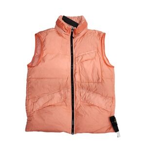 Stone Island Down Vest Orange Large $795